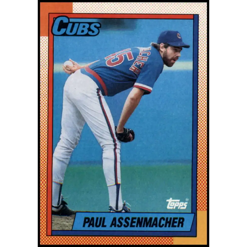 1990 Topps #644 Paul Assenmacher NM-MT Chicago Cubs Baseball Card - Baseball Card Single