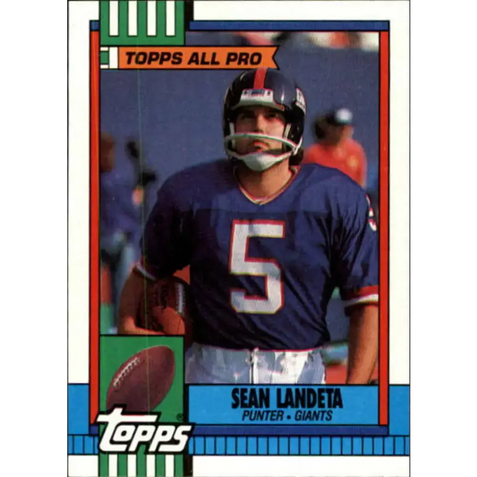 1990 Topps #65 Sean Landeta EX Excellent New York Giants Football Card
