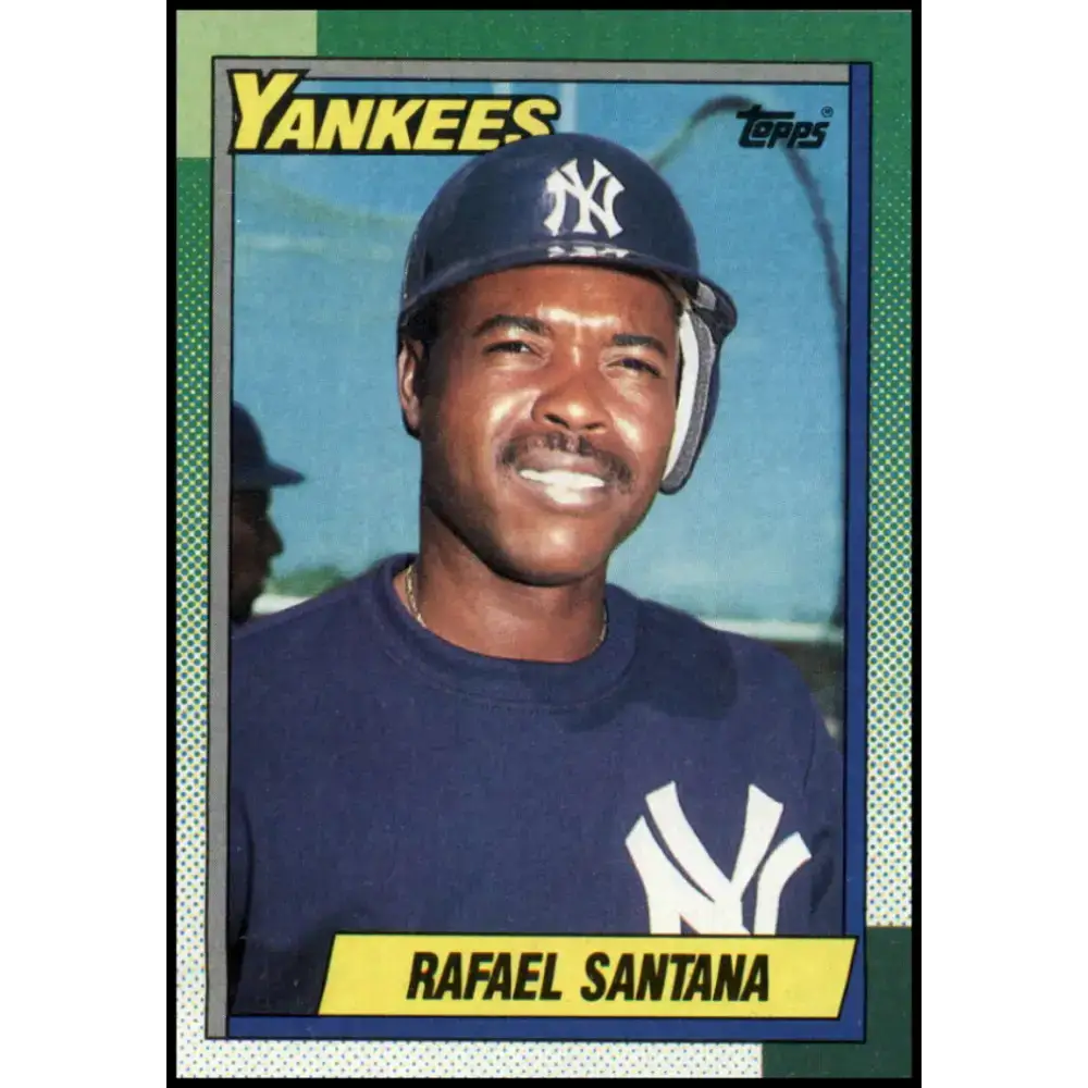 1990 Topps #651 Rafael Santana NM-MT New York Yankees Baseball Card - Baseball Card Single