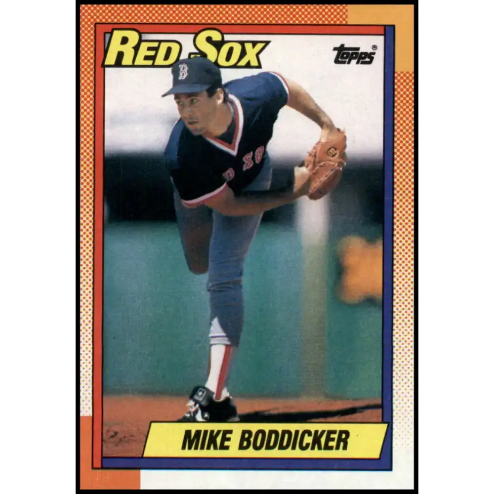 1990 Topps #652 Mike Boddicker NM-MT Boston Red Sox Baseball Card - Baseball Card Single