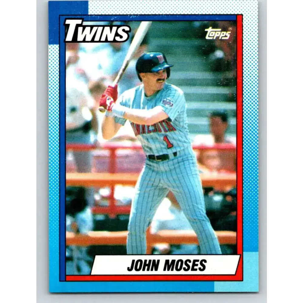 1990 Topps #653 John Moses NM-MT Minnesota Twins Baseball Card - Baseball Card Single