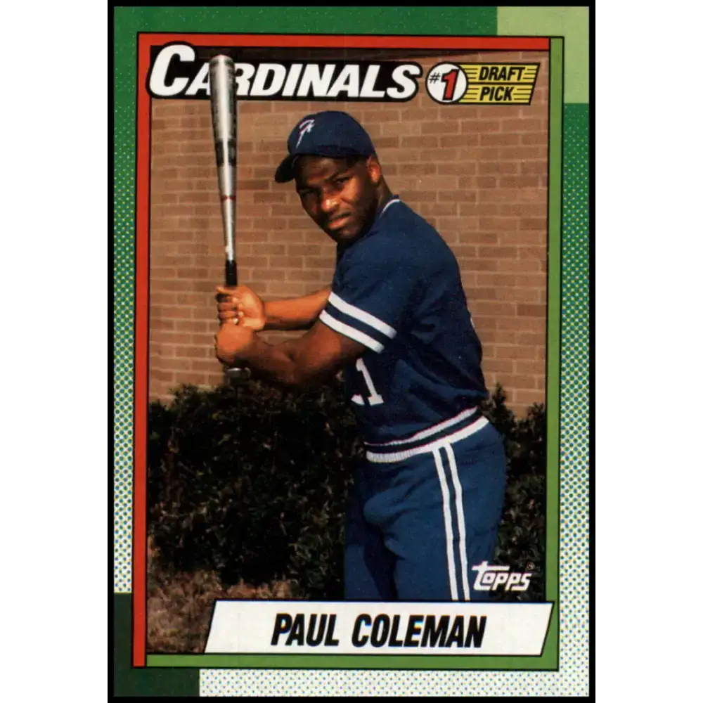 1990 Topps #654 Paul Coleman FDP NM-MT RC Rookie St. Louis Cardinals Baseball Card - Baseball Card Single
