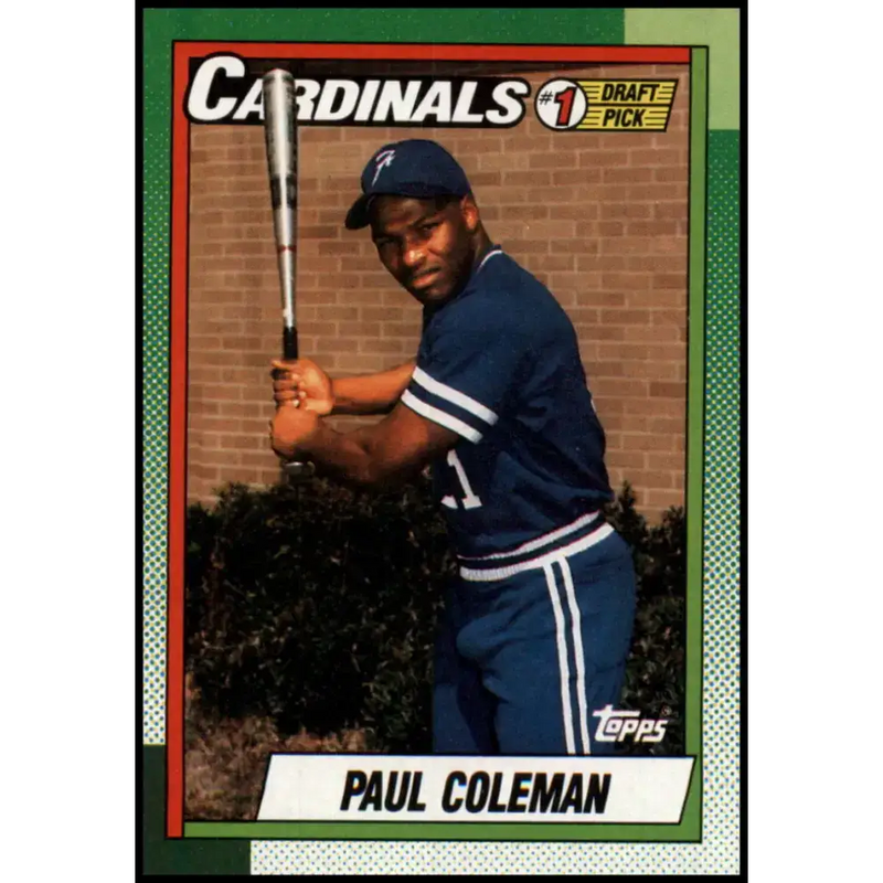 1990 Topps #654 Paul Coleman FDP NM-MT RC Rookie St. Louis Cardinals Baseball Card - Baseball Card Single