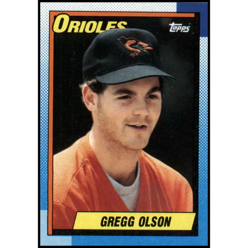 1990 Topps #655 Gregg Olson NM-MT Baltimore Orioles Baseball Card - Baseball Card Single