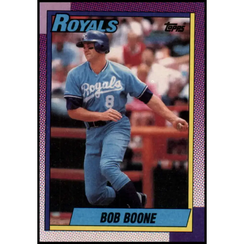 1990 Topps #671 Bob Boone NM-MT Kansas City Royals Baseball Card - Baseball Card Single