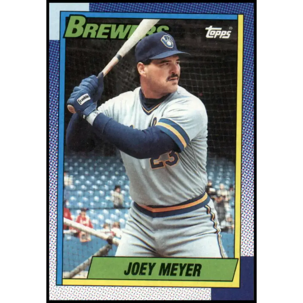 1990 Topps #673 Joey Meyer NM-MT Milwaukee Brewers Baseball Card - Baseball Card Single
