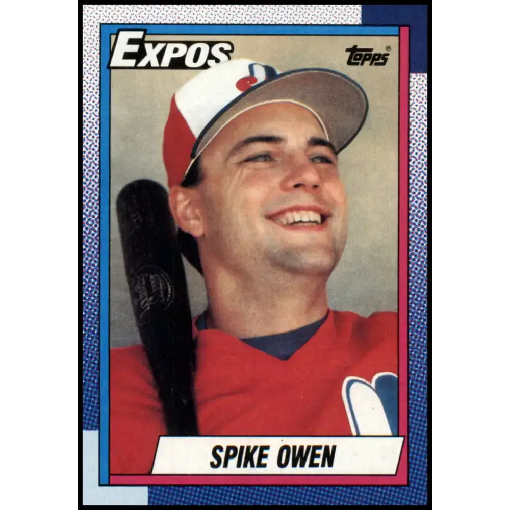 1990 Topps #674 Spike Owen NM-MT Montreal Expos Baseball Card - Baseball Card Single