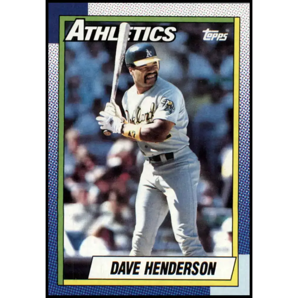 1990 Topps #68 Dave Henderson NM-MT Oakland Athletics Baseball Card - Baseball Card Single