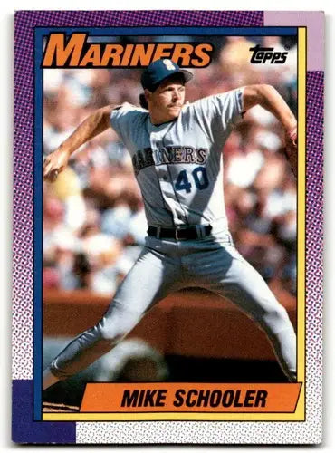 1990 Topps #681 Mike Schooler EX/NM Mariners ID:43439 - Baseball Card Single