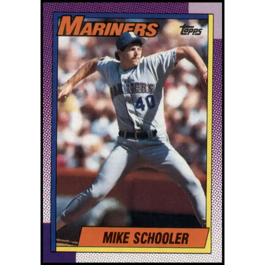 1990 Topps #681 Mike Schooler NM-MT Seattle Mariners Baseball Card - Baseball Card Single