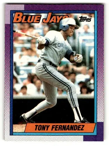 Original gloss Tony Fernandez baseball card featuring Fernandez Toronto Blue Jays memorabilia