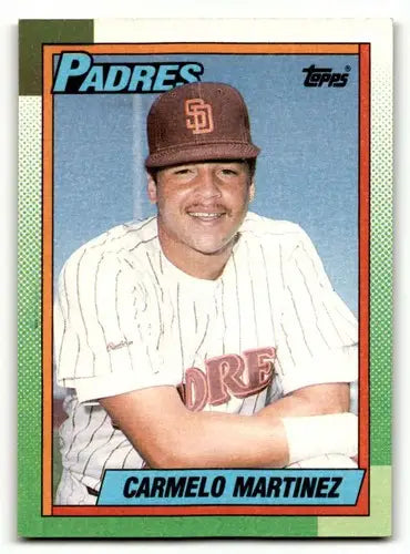 Original gloss Carmelo Martinez San Diego Padres baseball card 1990 Topps #686