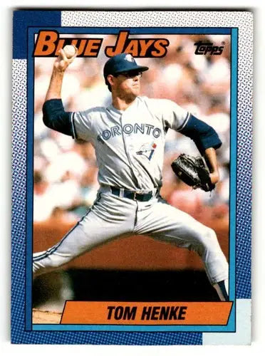 1990 Topps #695 Tom Henke Toronto Blue Jays Baseball Cards EX/NM ID:55655 - Baseball Card Single