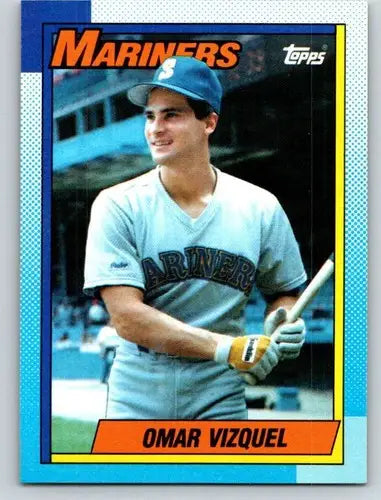 Omar Vizquel baseball card 1990 Topps #698 with original gloss NM-MT Mariners