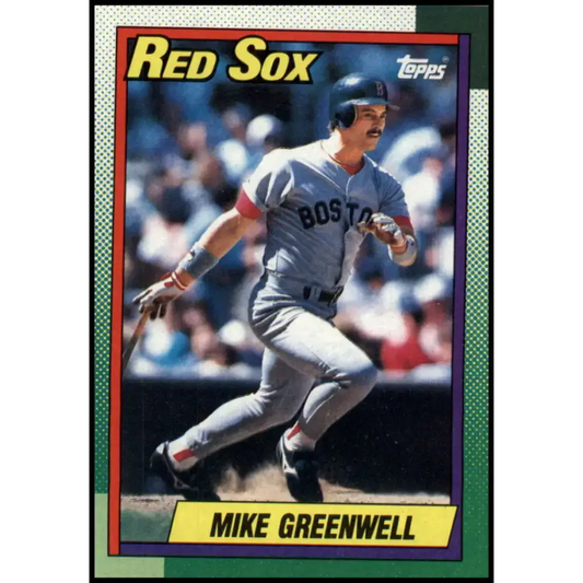 1990 Topps #70 Mike Greenwell NM-MT Boston Red Sox Baseball Card - Baseball Card Single