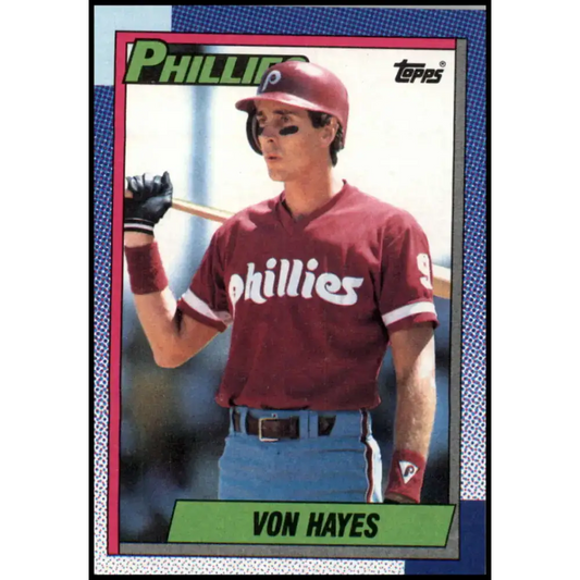 1990 Topps #710 Von Hayes NM-MT Philadelphia Phillies Baseball Card - Baseball Card Single