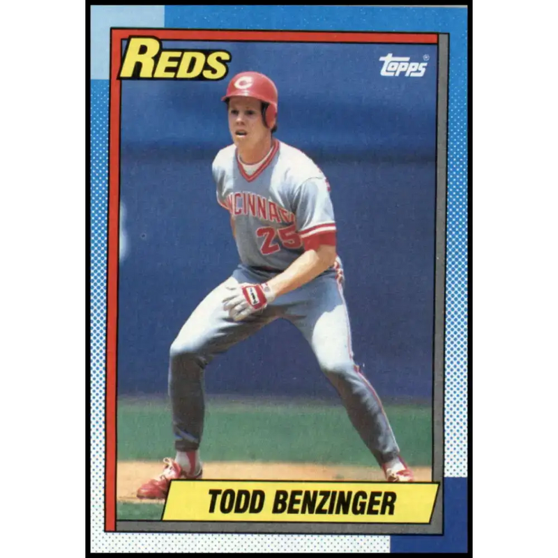 1990 Topps #712 Todd Benzinger NM-MT Cincinnati Reds Baseball Card - Baseball Card Single