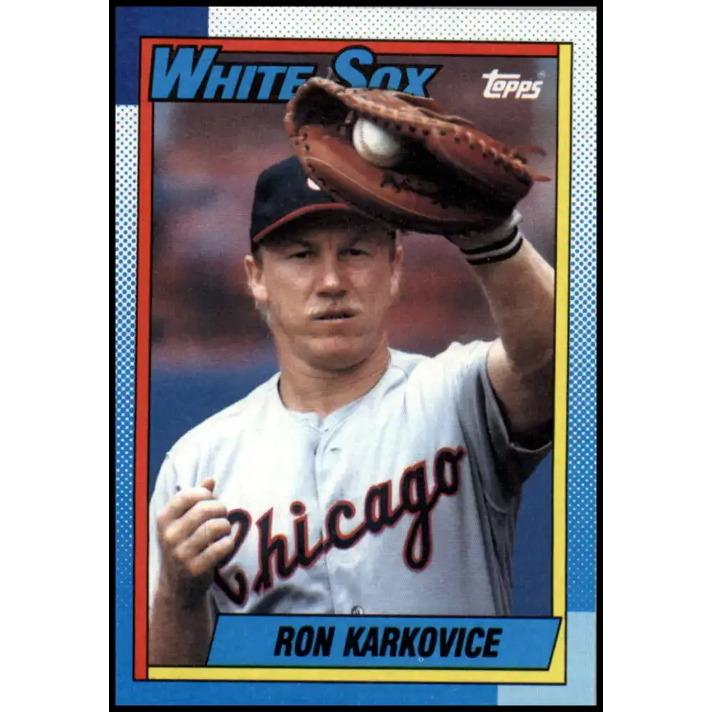 1990 Topps #717 Ron Karkovice NM-MT Chicago White Sox Baseball Card - Baseball Card Single