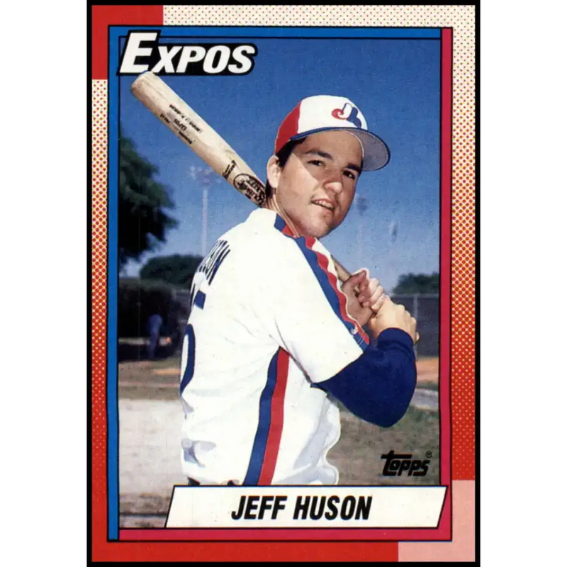 1990 Topps #72 Jeff Huson NM-MT RC Rookie Montreal Expos Baseball Card - Baseball Card Single