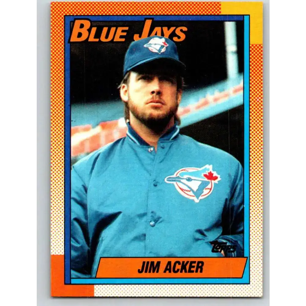 1990 Topps #728 Jim Acker NM-MT Toronto Blue Jays Baseball Card - Baseball Card Single