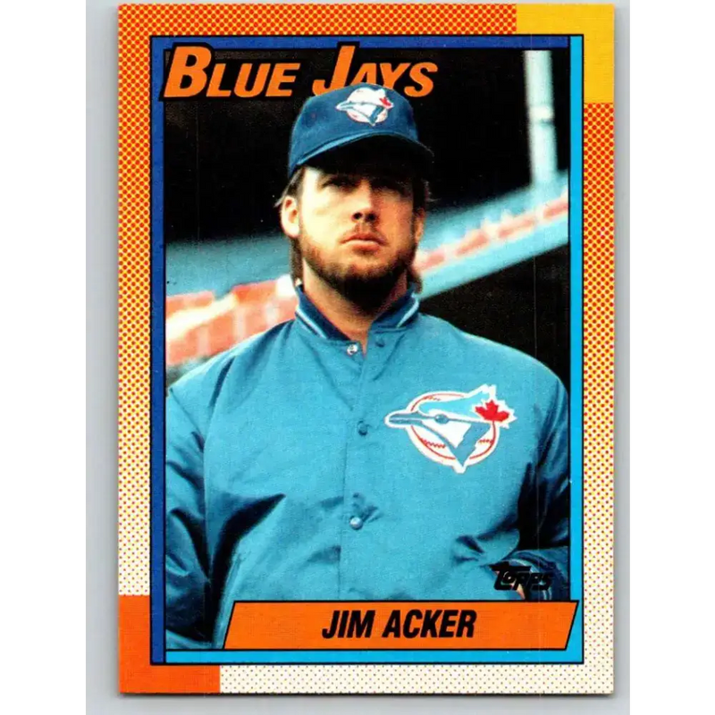 1990 Topps #728 Jim Acker NM-MT Toronto Blue Jays Baseball Card - Baseball Card Single