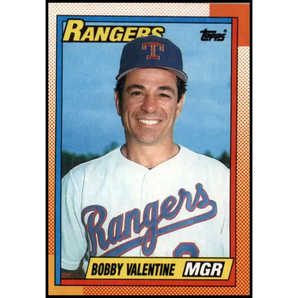 1990 Topps #729 Bobby Valentine MG NM-MT Texas Rangers Baseball Card - Baseball Card Single