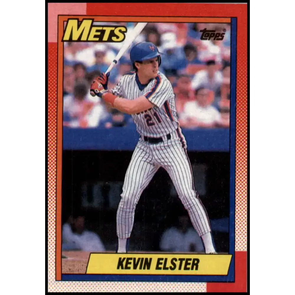 1990 Topps #734 Kevin Elster NM-MT New York Mets Baseball Card - Baseball Card Single