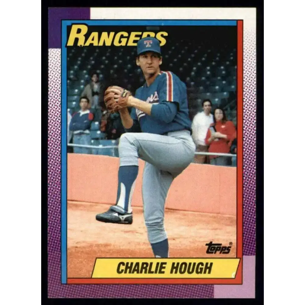 1990 Topps #735 Charlie Hough NM-MT Texas Rangers Baseball Card - Baseball Card Single