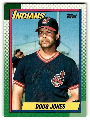 Original gloss Doug Jones Cleveland Indians baseball card from 1990 Topps #75
