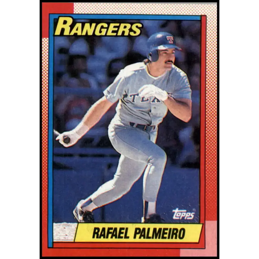 1990 Topps #755 Rafael Palmeiro NM-MT Texas Rangers Baseball Card - Baseball Card Single
