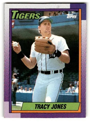1990 Topps #767 Tracy Jones Detroit Tigers Baseball Cards EX/NM ID:55636 - Baseball Card Single