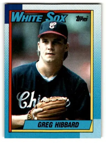 Original gloss Greg Hibbard Chicago White Sox baseball card from 1990 Topps #769