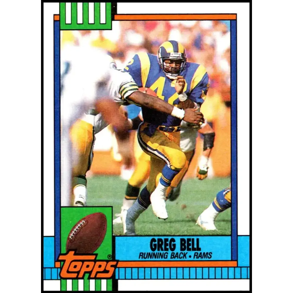 1990 Topps #77 Greg Bell EX Excellent Los Angeles Rams Football Card - Football Card Single