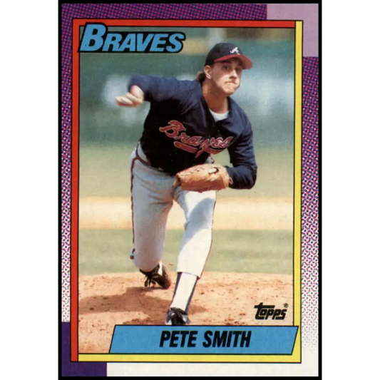 1990 Topps #771 Pete Smith NM-MT Atlanta Braves Baseball Card - Baseball Card Single