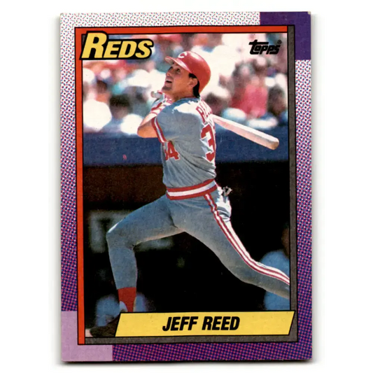 1990 Topps #772 Jeff Reed NM-MT Cincinnati Reds Baseball Card - Baseball Card Single