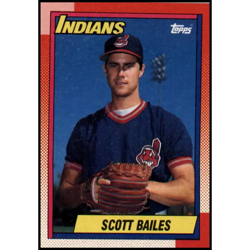 1990 Topps #784 Scott Bailes NM-MT Cleveland Indians Baseball Card - Baseball Card Single