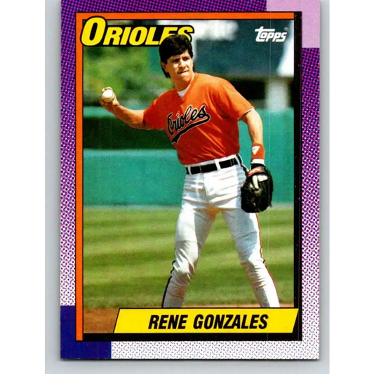 1990 Topps #787 Rene Gonzales NM-MT Baltimore Orioles Baseball Card - Baseball Card Single