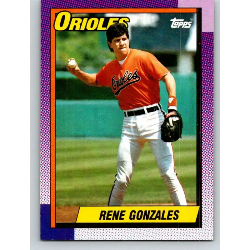 1990 Topps #787 Rene Gonzales NM-MT Baltimore Orioles Baseball Card - Baseball Card Single