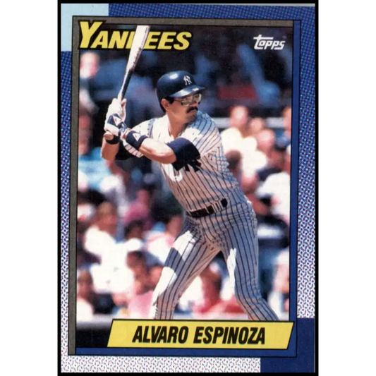 1990 Topps #791 Alvaro Espinoza NM-MT New York Yankees Baseball Card - Baseball Card Single