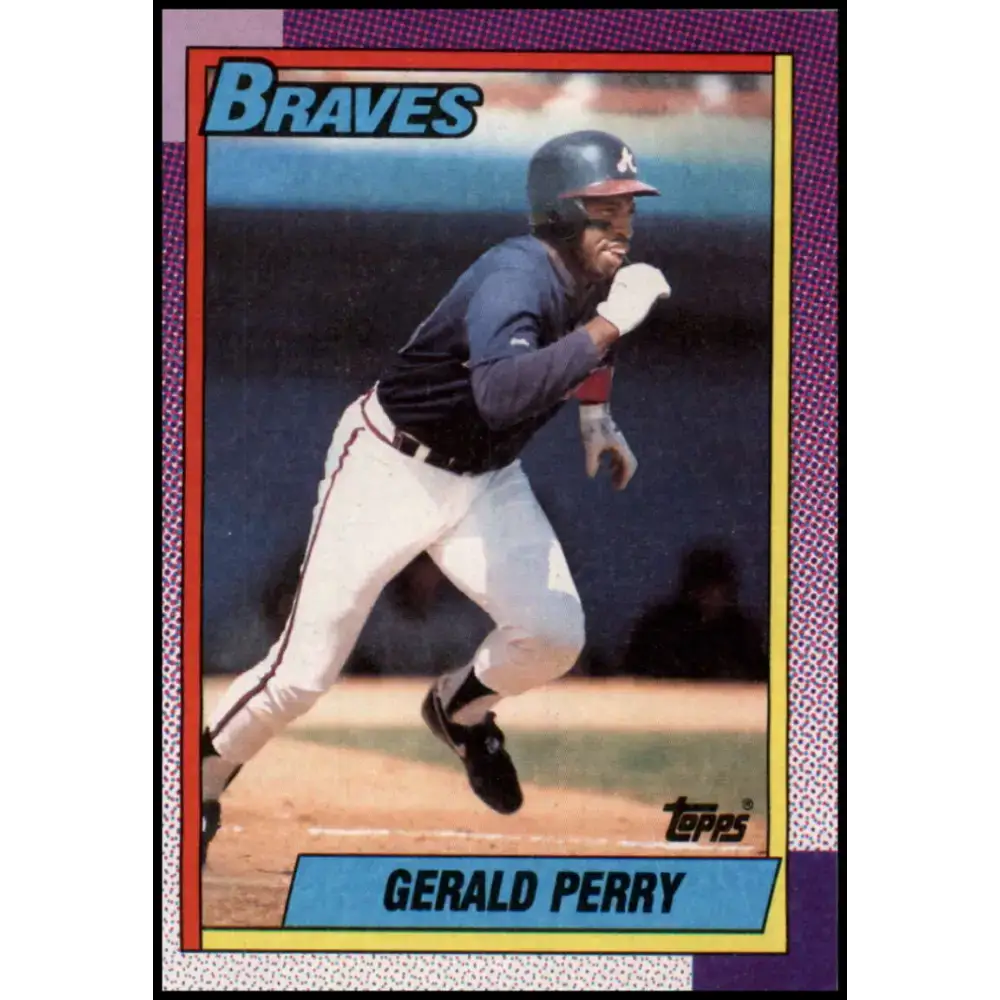 1990 Topps #792 Gerald Perry NM-MT Atlanta Braves Baseball Card - Baseball Card Single