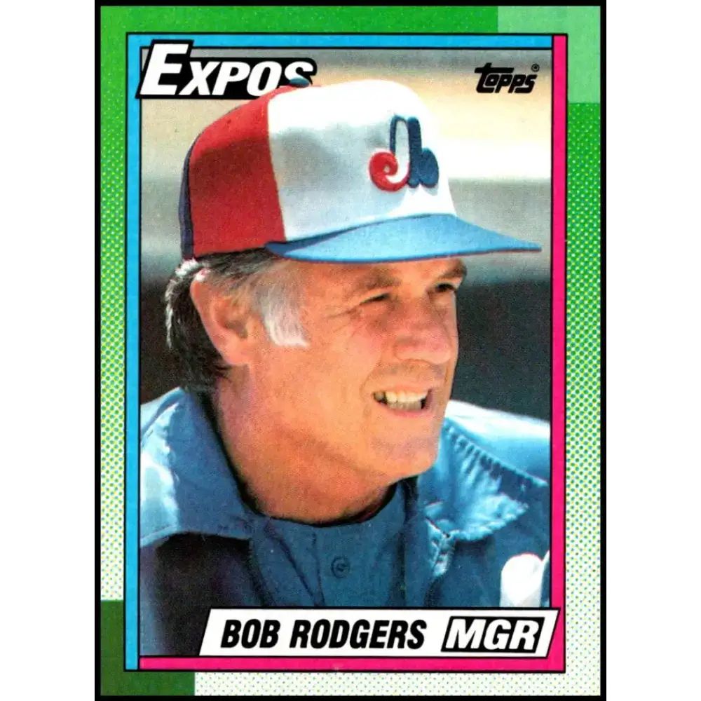 1990 Topps #81 Bob Rodgers MG NM-MT Montreal Expos Baseball Card - Baseball Card Single