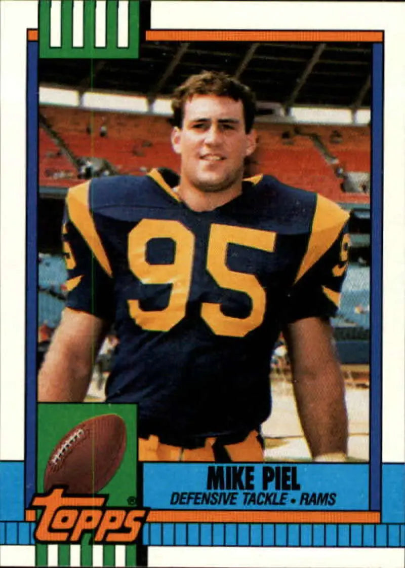 1990 Topps #81 Mike Piel EX Excellent RC Rookie Los Angeles Rams Football Card - Football Card Single