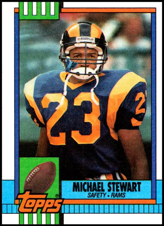 1990 Topps #83 Michael Stewart EX Excellent RC Rookie Los Angeles Rams Football Card