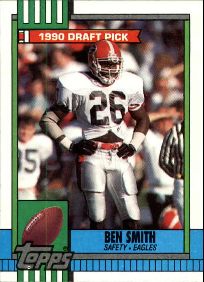 1990 Topps #84 Ben Smith EX Excellent RC Rookie Philadelphia Eagles Football Card - Football Card Single