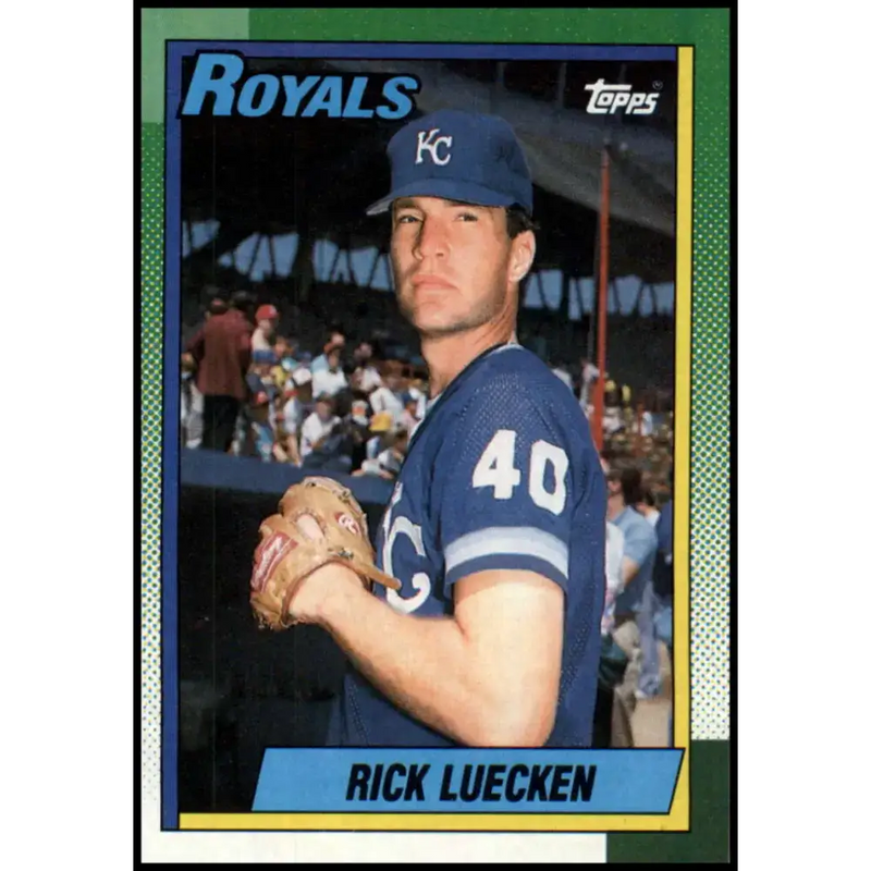 1990 Topps #87 Rick Luecken NM-MT RC Rookie Kansas City Royals Baseball Card - Baseball Card Single