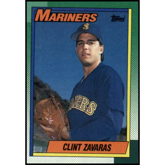 1990 Topps #89 Clint Zavaras NM-MT RC Rookie Seattle Mariners Baseball Card - Baseball Card Single