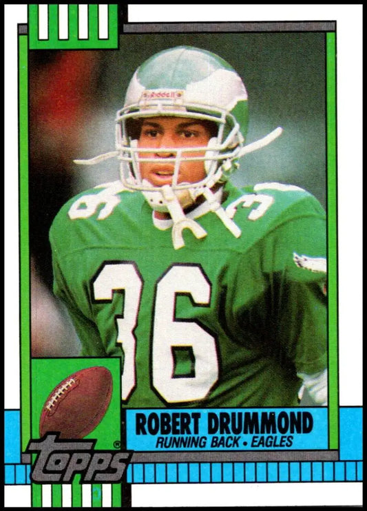 1990 Topps #89 Robert Drummond EX Excellent Philadelphia Eagles Football Card
