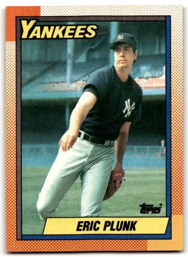 1990 Topps #9 Eric Plunk NM Near Mint Yankees ID:43441 - Baseball Card Single