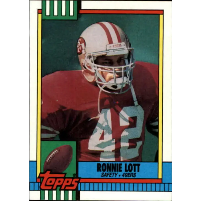 1990 Topps #9 Ronnie Lott EX Excellent San Francisco 49ers Football Card - Football Card Single
