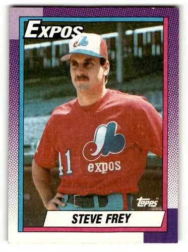 1990 Topps #91 Steve Frey Montreal Expos Baseball Cards EX/NM ID:55645 - Baseball Card Single